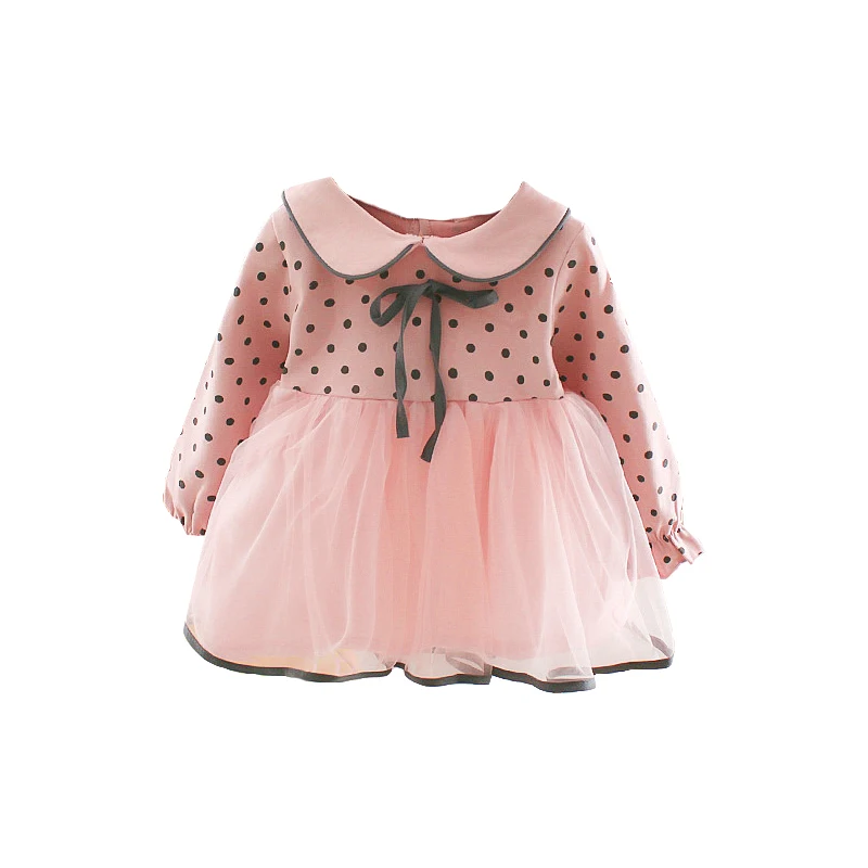 

Baby Girls Princess Dress Spring Autumn New Fashion Dot Dress for Children Kids Gauze Dresses