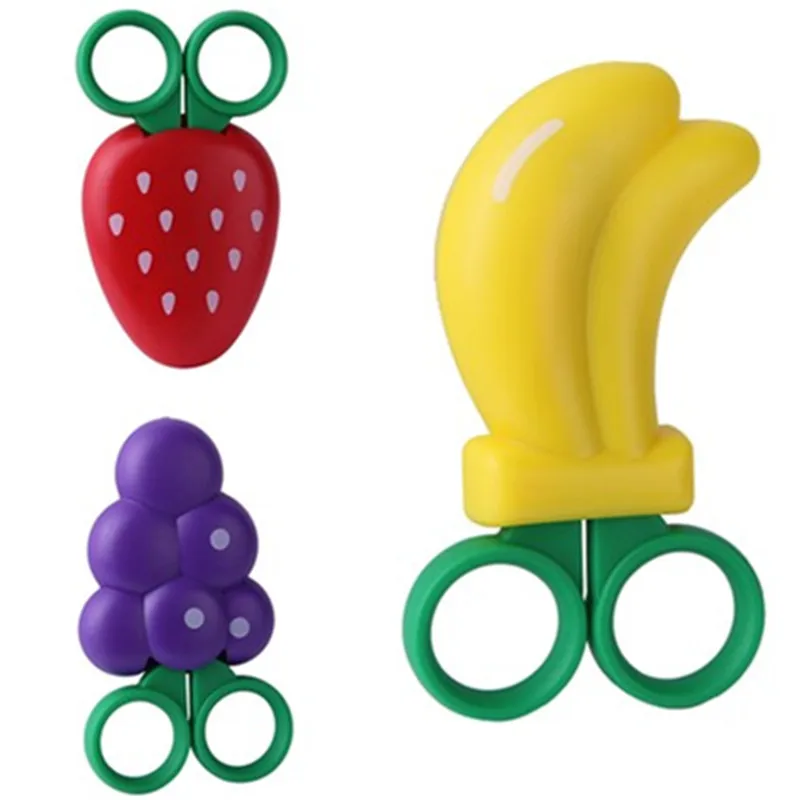 

Клубника, банан, морковь, искусственные ножницы с маленькими ножницами, декоративная наклейка, ножницы из нержавеющей стали, подарок для детей