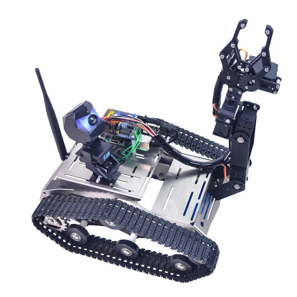 Программируемый TH WiFi FPV Танк робот автомобильный комплект с рукояткой для Arduino мега-стандартная версия/избегание версии маленький/большой коготь