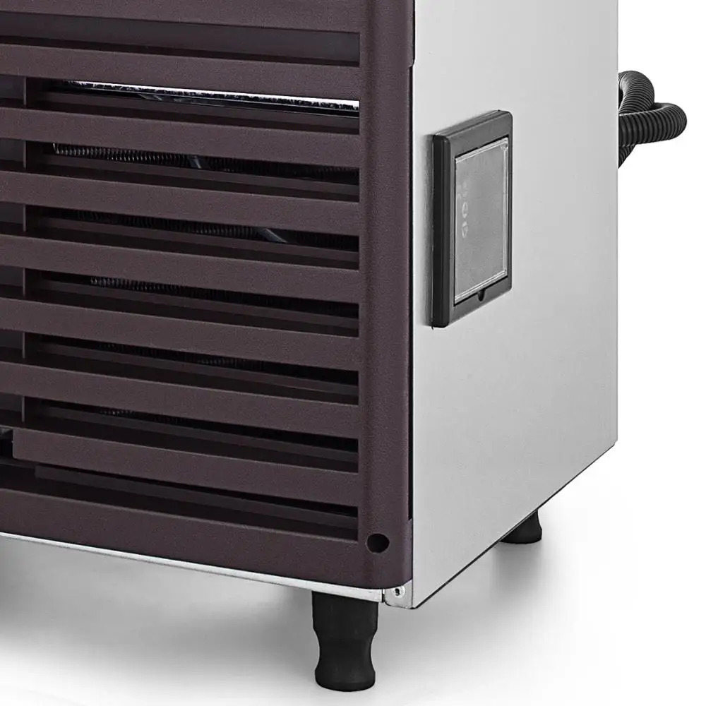

110V Commercial Ice Maker in 24 Hrs Stainless Steel with 44lbs Storage Capacity 40 Cubes Auto Clean for Bar Supermarkets