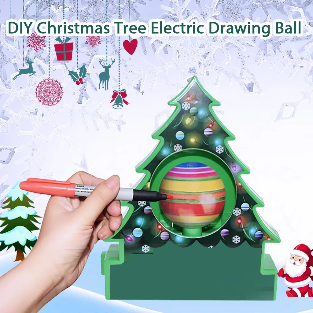 Электрический шар для рисования Рождественская елка DIY игрушка подарок живопись
