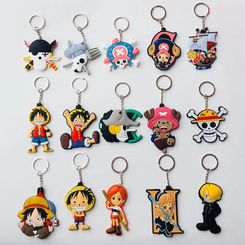 

Trendy hot selling cartoon anime One Piece Joe Ba Luffy Merley Keychain Keyring Bag Pendant