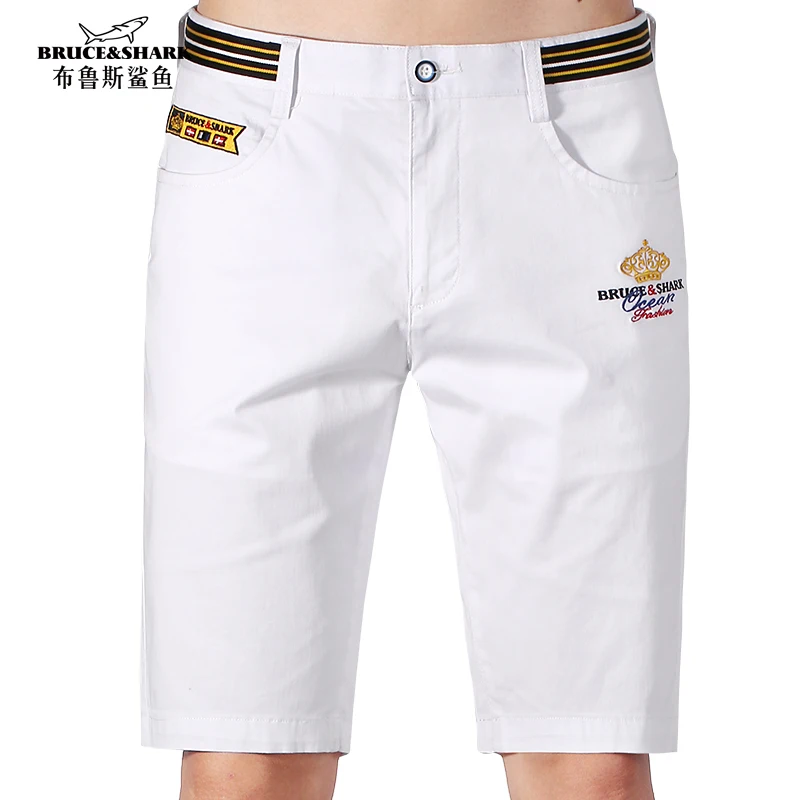 Мужские хлопковые шорты с длиной до колен Брюс &amp Shark повседневные Стрейчевые