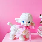 Винтажные игрушки из ягненка, милые кукольные животные Showa, украшение для комнаты, детский подарок для девочек