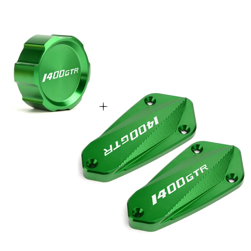 

With logo gtr1400 For KAWASAKI GTR1400 GTR 1400 2012-2019 2020 Motorcycle Front Rear Fluid Reservoir Cap Cover