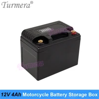 turmera 12v 4ah 5ah motorcycle battery storage battery box with indicator can hold 10piece 18650 or 5piece 32700 lifepo4 battery