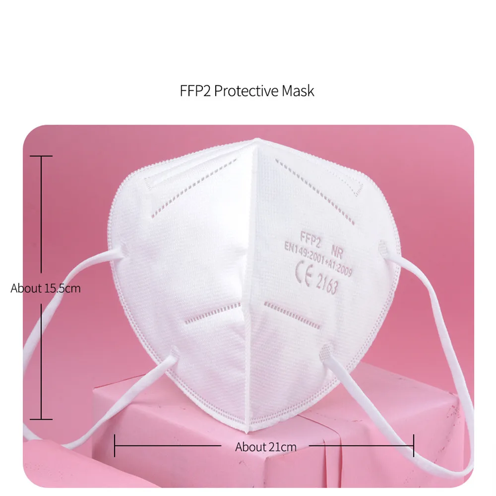 KN95 Mascarillas многоразовые FFP2 маска CE 5 Слои защитный Пылезащитный для лица фильтр