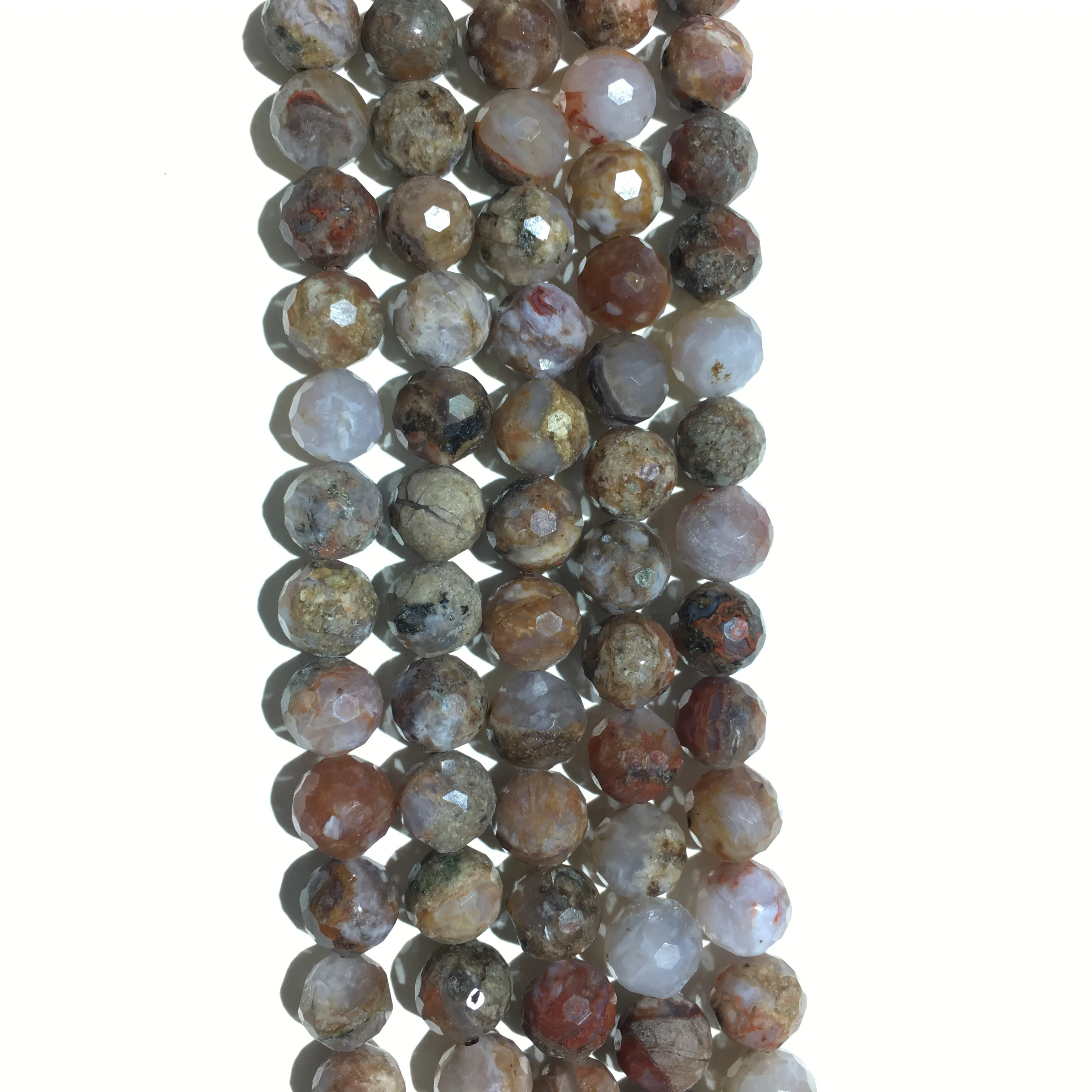 

Factory Price Natural Stone Faceted Red Agate Loose Beads Healing Energy Gemstone Jewelry Handmade Making DIY Bracelet Necklace