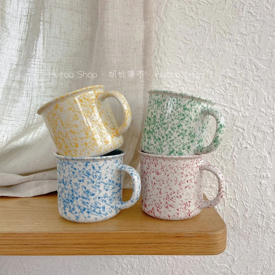 

Nordic Mugs Ceramic Creative Splash-ink Cups 300ml Coffee Tea Mug For Mother Friends Home Decor