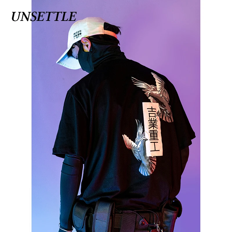 UNSETTLE 2020SS Мужская/женская футболка с принтом в стиле Харадзюку уличная мода