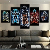 anime dragon ball 5pc canvas painting ultra instinct goku wall art posters pictures living room home decoration accessories