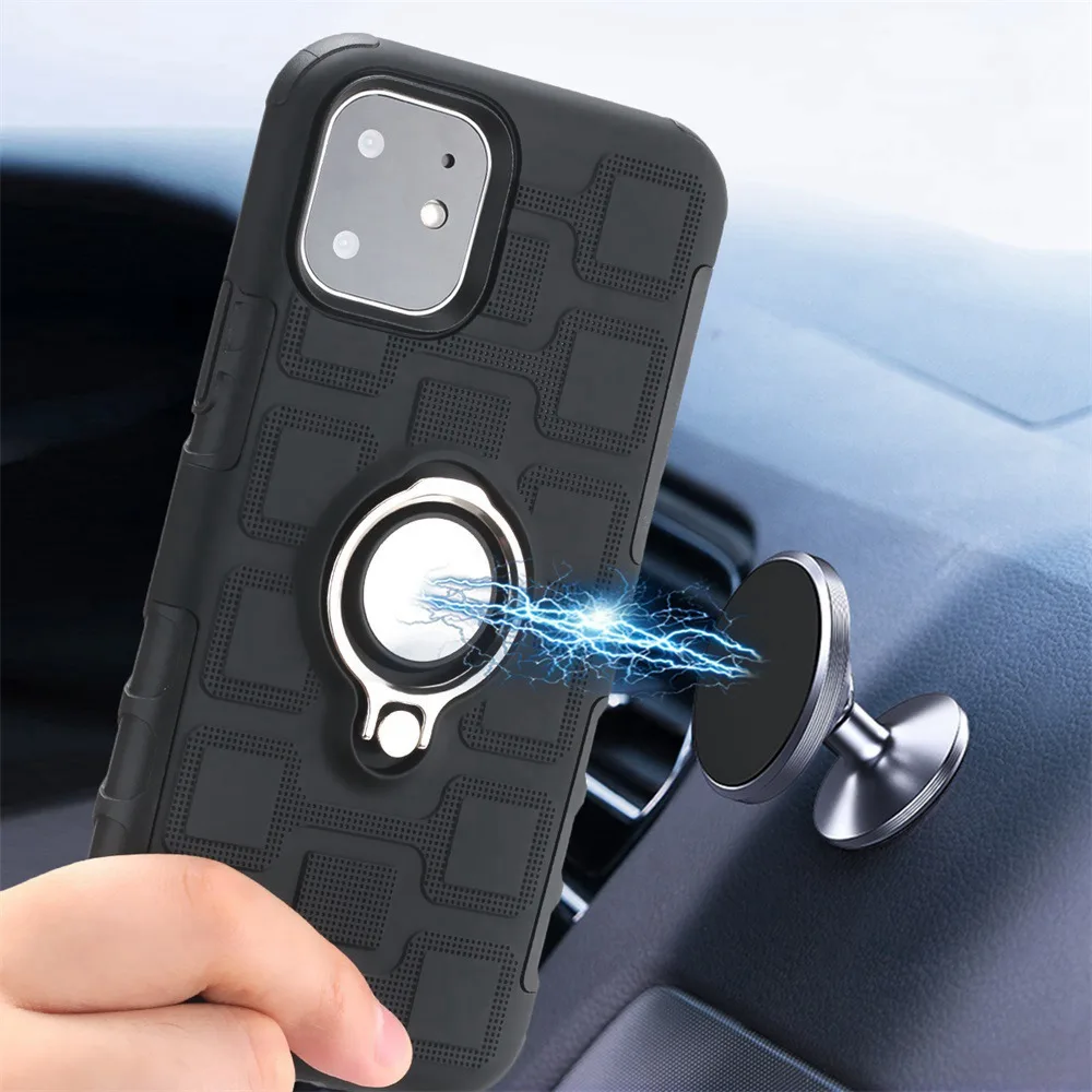 Противоударный бронированный чехол для huawei P30 P20 Lite mate 20 10 Pro Ring Stand Case Y5 Prime 2018 Y6 Y7 P