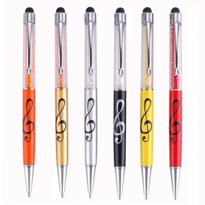 PPYY-Stylus Pen Crystal Capacitive Ballpoint Pen Diamond Retractable Music Note Pens for All Touch-Screen Device