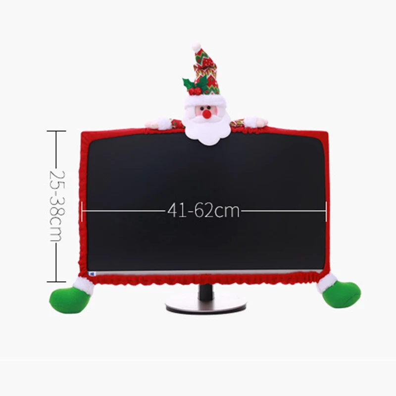 

Christmas Cartoon Computer Cover Non-woven Three-dimensional Snowman Elk Computer Dress Up Gift For New Year Decor 2022