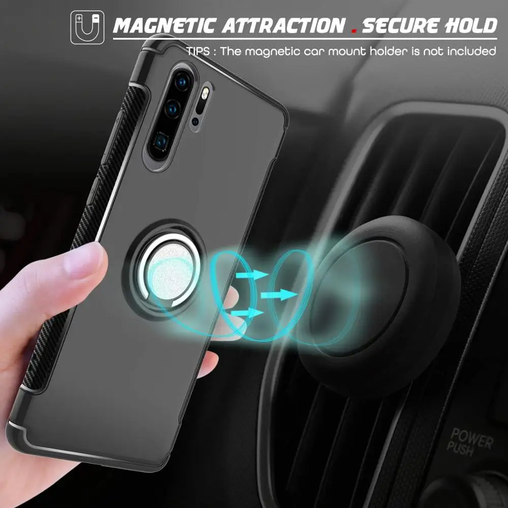Чехол для Huawei P30 P20 Mate 20 Lite Pro чехол с магнитным кольцом и подставкой Honor 10 9X 8X 7X |