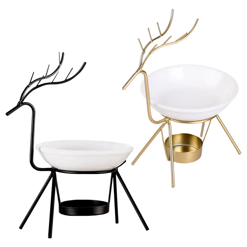 

European Style Essential Oil Burner Deer Shape Wax Melt Oil Warmer Censer Furnace Room Meditation
