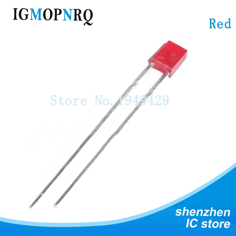 100 шт./лот 2X3X4 квадратный светодиод красный 2*3*4 мм светодиод|Диоды| |