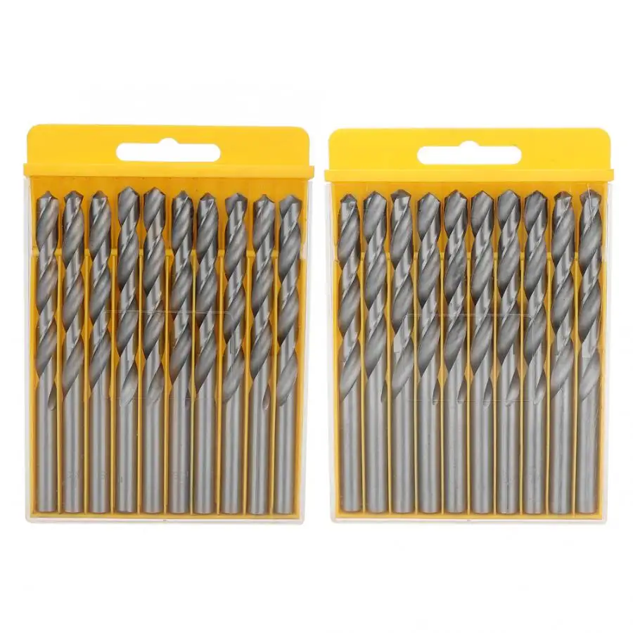 1 коробка витые сверла высокоскоростные стальные с прямым хвостовиком сверление