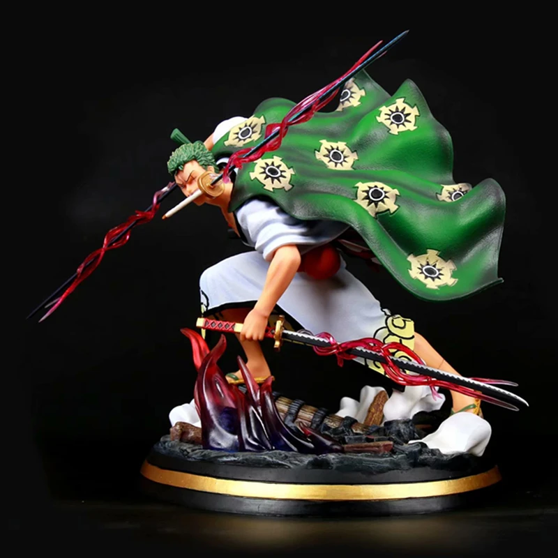 

Anime ONE PIECE Roronoa Zoro Kimono Three Pole Flow Battle Version PVC Action Collectible Model Statue Toy Free Shipping G676