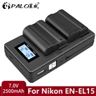 Аккумулятор PALO EN-EL15 EL15 EN-EL15a ENEL15a EN EL15a + зарядное устройство с двойным USB-портом для Nikon D850 D810 D810A D750 D500 D7500 D7200 D7100 D600