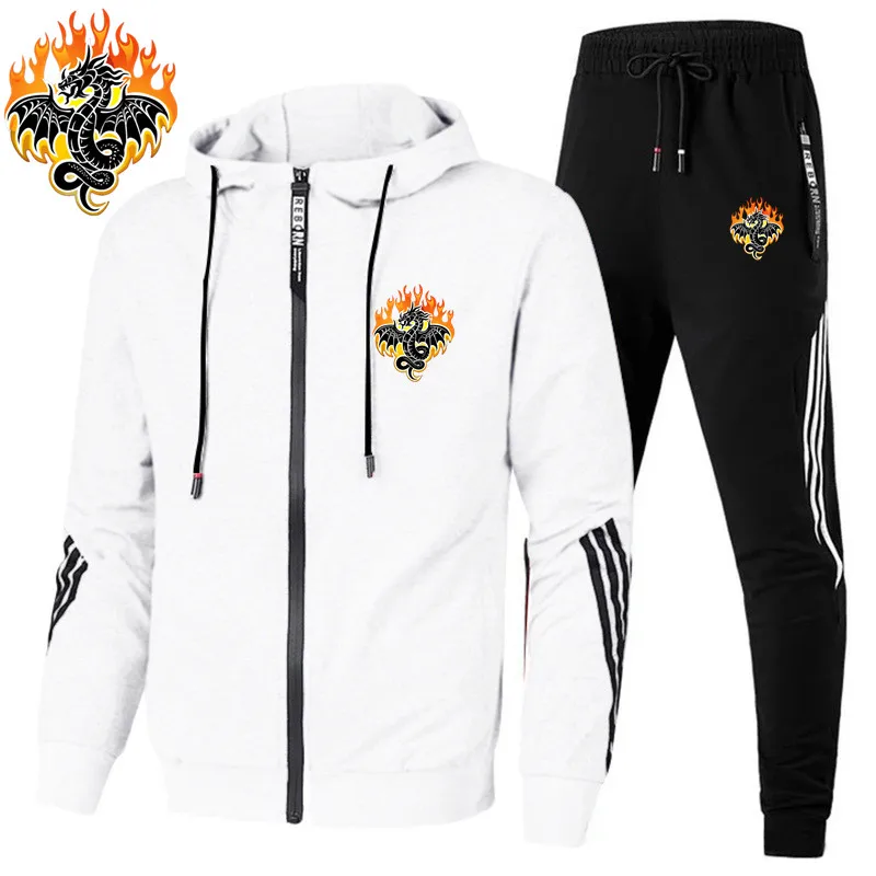 

2021 European and American new track and field sports hoodie casual suit