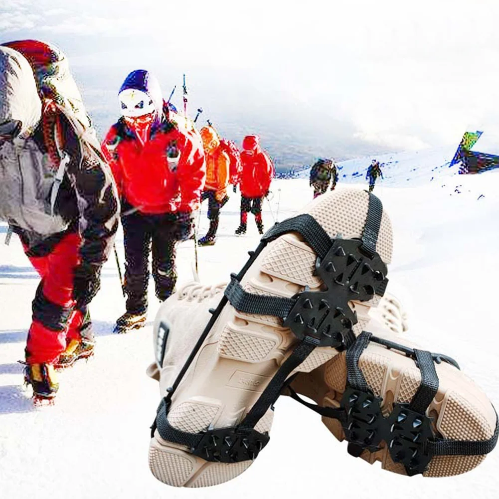 Альпинистские шипы Ice Grip Sports Cleats для активного отдыха с 24 зубами портативная