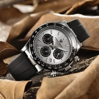 pagani design top brand new men quartz wristwatch luxury sapphire glass sports watch rubber strap chronograph watch men relogio