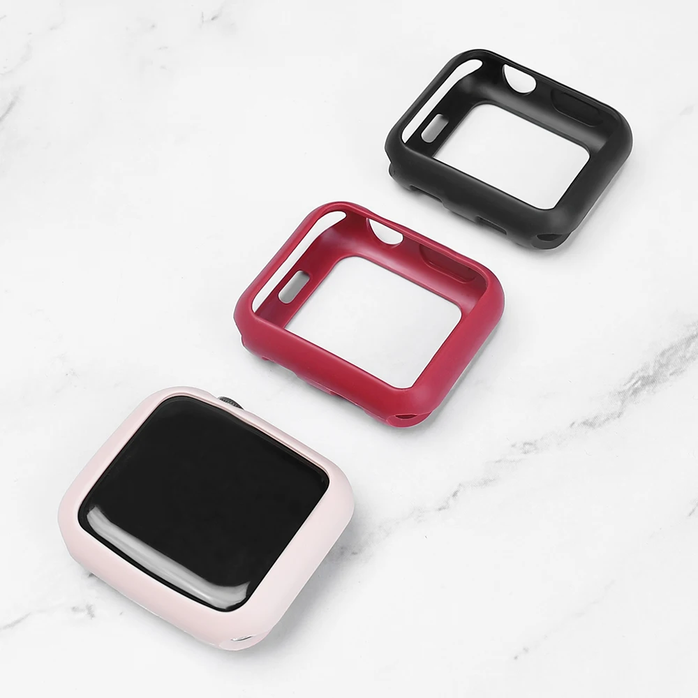 Чехол из ТПУ для Apple series 5 4 44 мм 40 iWatch 321 38 42 силиконовый цветной чехол Защита