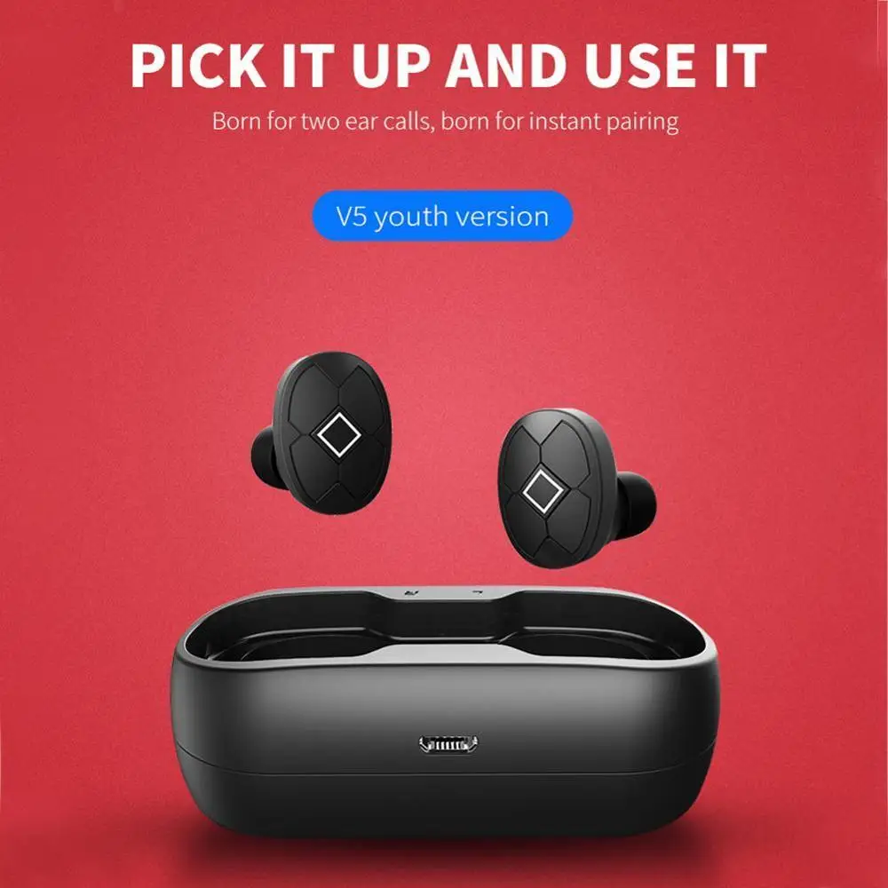 Беспроводные водонепроницаемые наушники V5/V6 HiFi гарнитура Bluetooth 5 0 вкладыши с