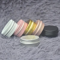 50100pcs 15g aluminum metal jar cosmetic container with lid refillable face cream jar pot bottle conditioner tin box