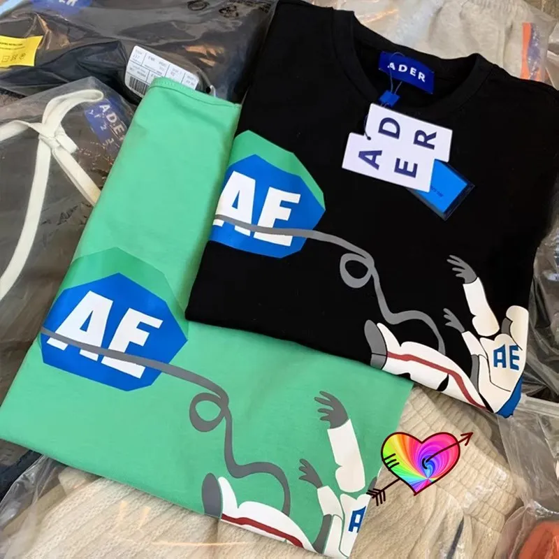 

Футболка AE ADER ERROR для мужчин и женщин, Высококачественная футболка с мультипликационным принтом космоса, астронавта, логотипа, топ Adererror 1:1, т...