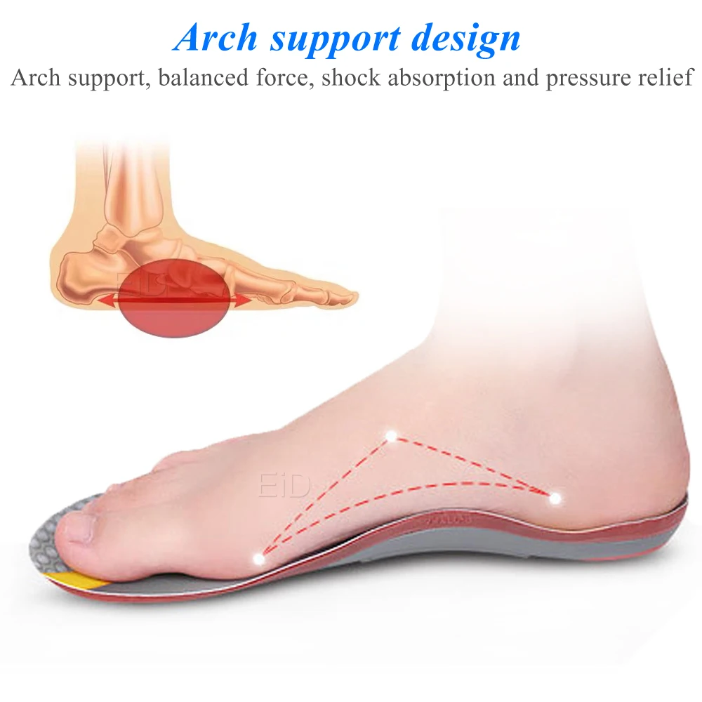 EiD Premium EVA Sport Orthopedic Insoles Orthotics flat foot Health Sole PadShoes insert Arch Support pad for plantar fasciitis