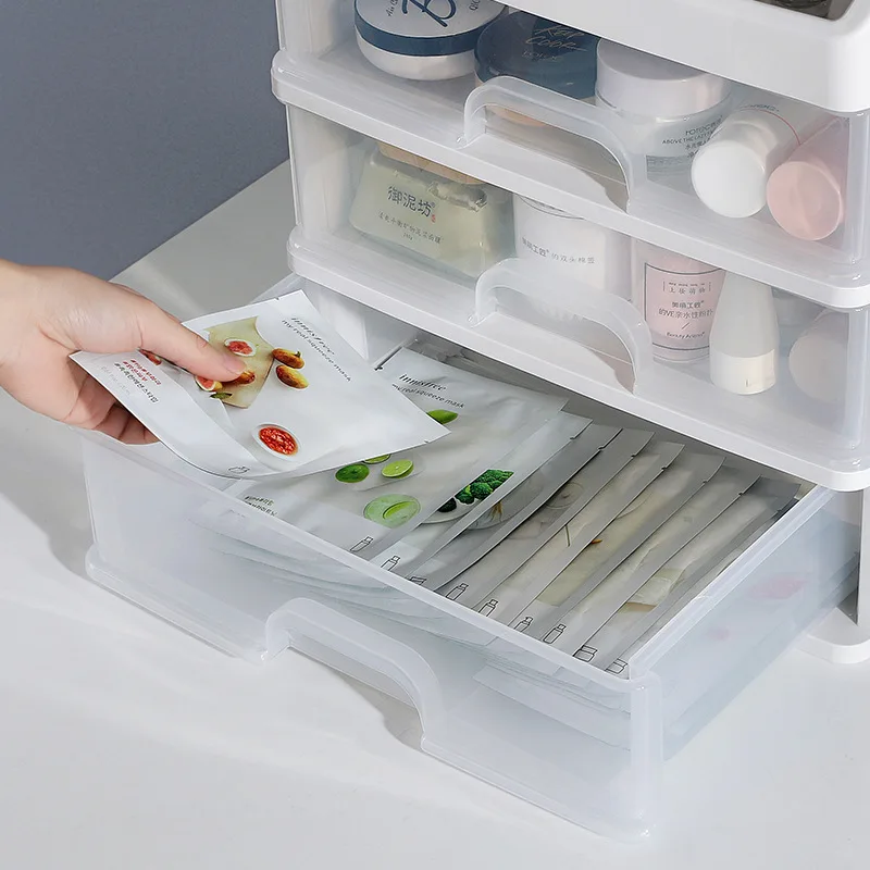 Make Up Case Jewelry Container Box Makeup Organizer Drawers Plastic Cosmetic Storage Brush Holder Organizers | Дом и сад