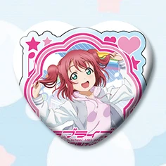 1 шт. 58 мм аниме Love Live! Солнечный свет! Aqours Julie рубиновые железные значки в форме