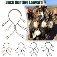 duck call lanyard cord hunter game whistle lanyard hunting decoy rope with 12 adjustable loops wild bird whistle sling tool