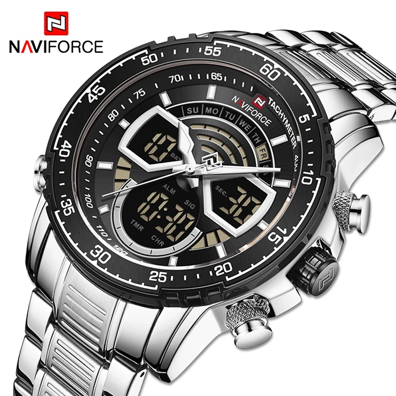 

NAVIFORCE Fashion Sport Watches Mens Luxury Brand Quartz Digital Chronograph Clock 3ATM Waterproof Wrist Watch Relogio Masculino