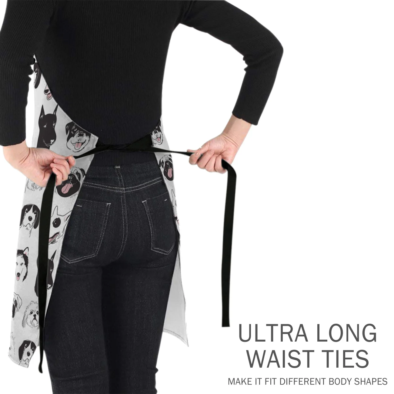 Смешной фартук забавная собака хаски Доберман Померанский Бульдог Мопс Собака