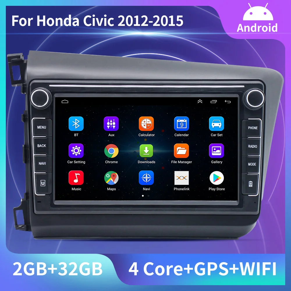 

Android 10.0 2Din Car Radio For HONDA CIVIC 2012 - 2015 2 DIN stereo Multimedia Audio Player Navigation GPS Video DVD Head Unit