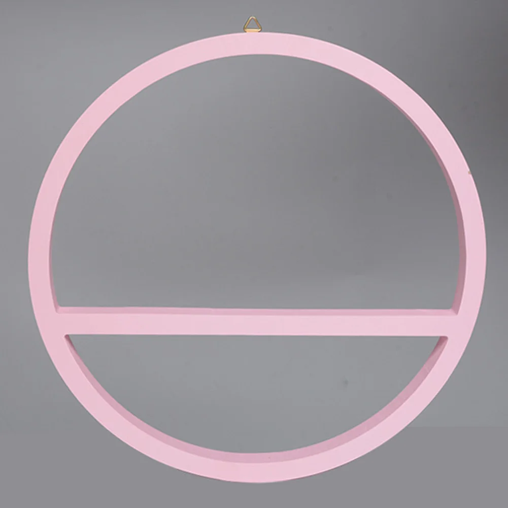 Офисная круглая полка аксессуары для дома и кухни деревянный плавающий Розовый