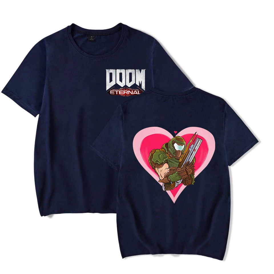 

Футболка Game Doom Eternal, модная мужская и женская футболка в стиле Харадзюку, летняя повседневная футболка из высококачественного хлопка, прост...