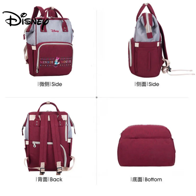 Сумка для подгузников disney, рюкзак, детские сумки для мам, мокрая сумка, модная сумка для мам, органайзер для подгузников, Микки, Минни, коляска для подгузников