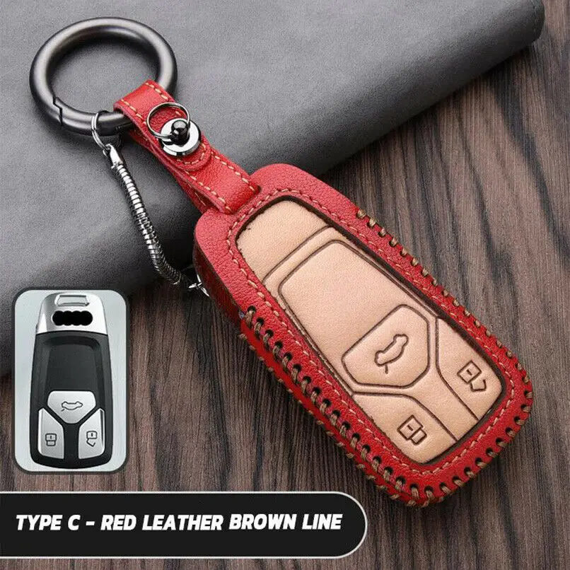 Модный кожаный чехол для автомобильного ключа Audi New A4 B9 A5 Q5 Q7 TT | Автомобили и