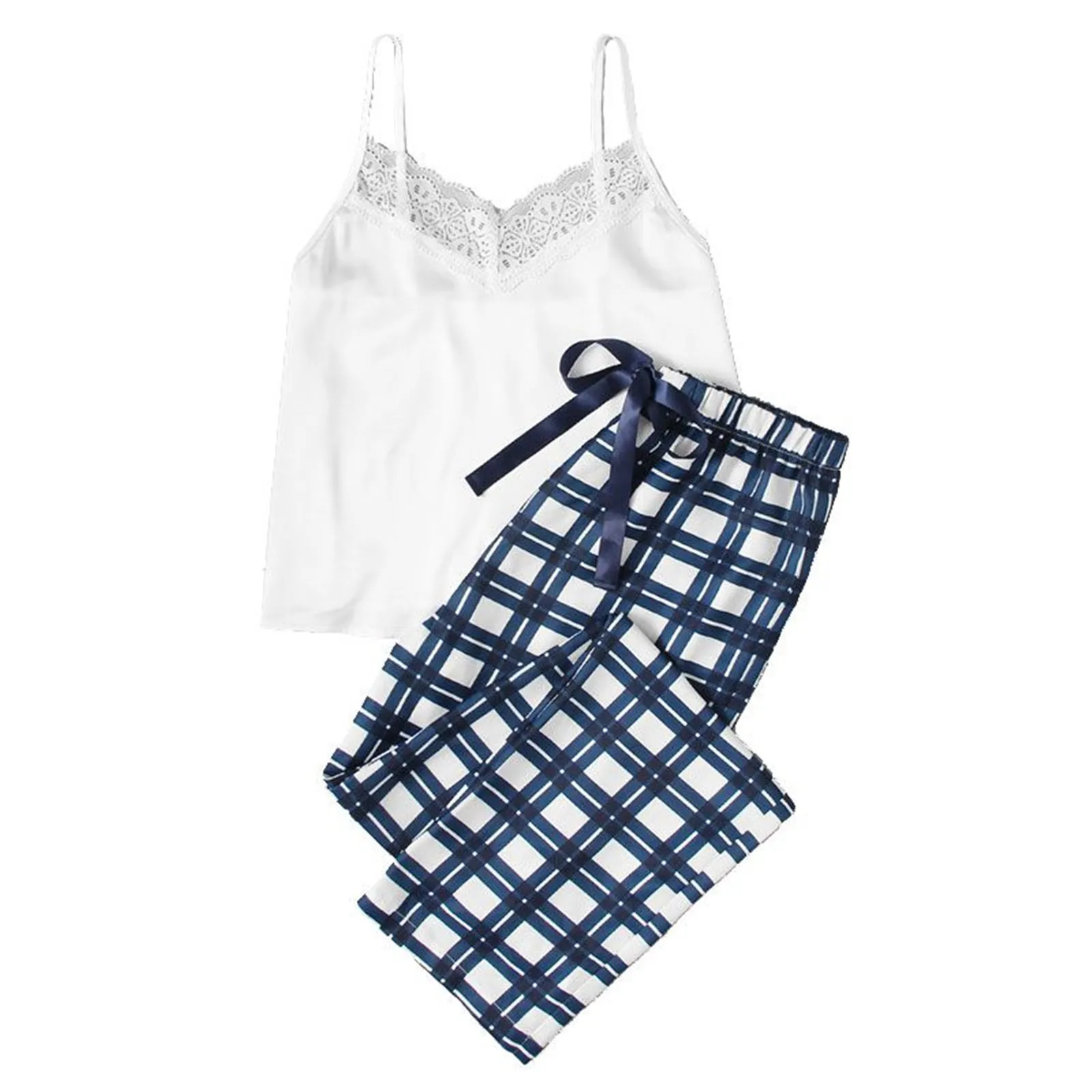 Женские костюмы для дома дамская модная клетчатая пикантная кружевная кофта без