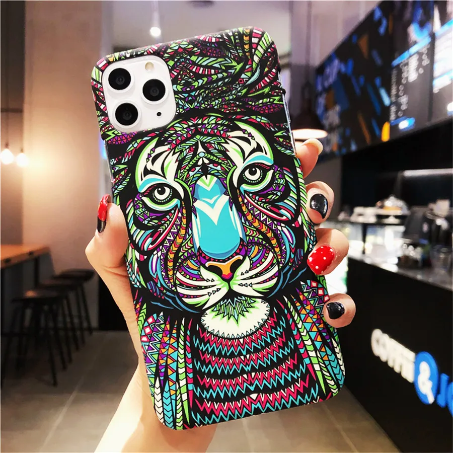 Green Tiger Светящийся чехол с животными для iPhone 11 Pro Max XR XS Max 6 6S 7 8 Plus X Тигр Волк слон ночной светящийся силиконовый мягкий ТПУ чехол для телефона - Цвет: Green Tiger