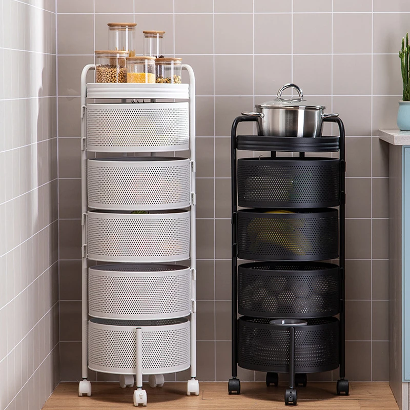 Кухонные полки для хранения кухонные фруктов вращающийся стеллаж Кухонная