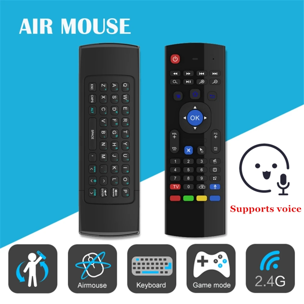 Беспроводная клавиатура для ТВ-приставки Android Tv Box X96 Mini Km9 A95x H96 Max Mx3 L с подсветкой