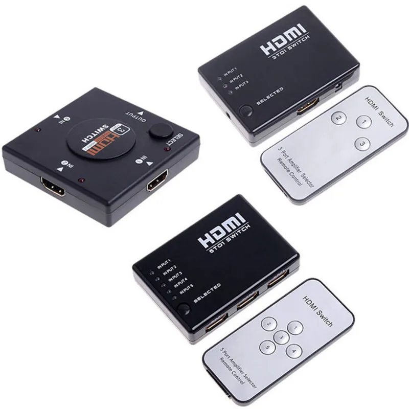 Сплиттер совместимый с HDMI 3/5 портов переключатель порт 1080P 3 входа 1 выход 4K