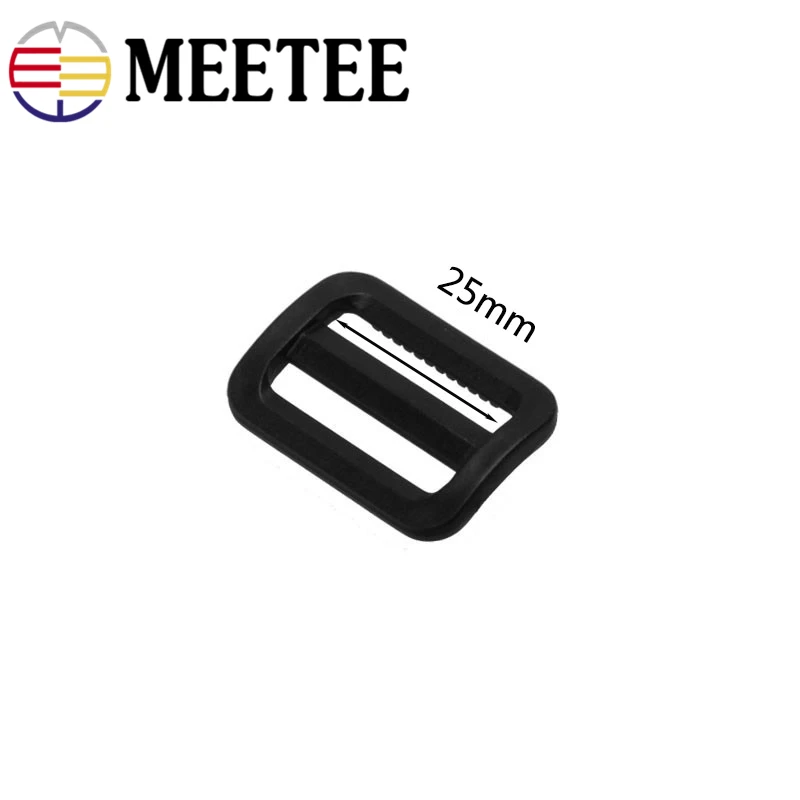 Meetee 25 мм 32 38 50 пластиковая Регулируемая пряжка для рюкзака чемоданов ремней