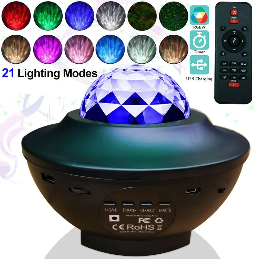 Новинка 2021 лазерный водяной знак с питанием от USB беспроводной звездного