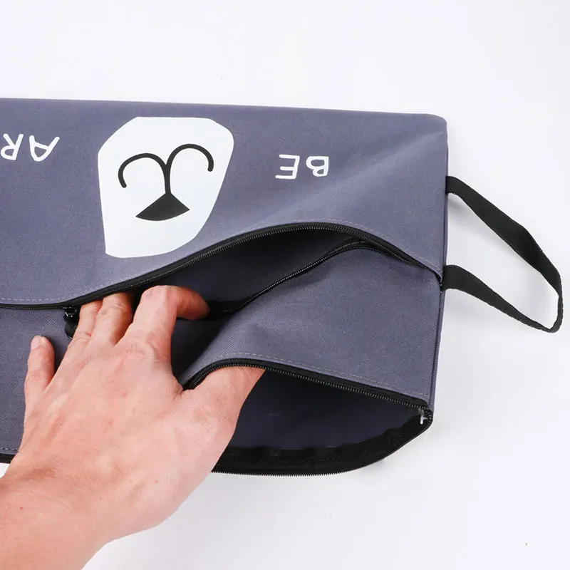 Папка А4 для документов из ткани Оксфорд с мультяшным котом Большая Сумка офисные